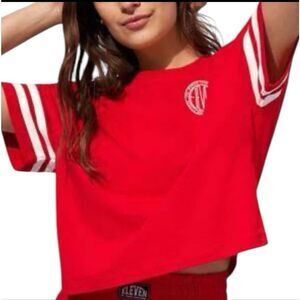 Eleven by Venus Williams Retro Daze Short Sleeve Cropped Tee Apple Red
